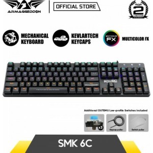 Gaming Keyboard Armaggeddon Low Profile Psychestrel Blue (SMK-6C) - Black