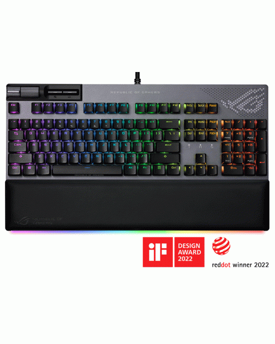 Gaming Keyboard Asus ROG Strix Flare II Animate (90MP02E6-BKUA01) US Layout - Gunmetal RGB