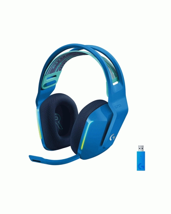 Gaming Headset Ασύρματο Logitech G G733 Lightspeed RGB (981-000943) USB - Blue