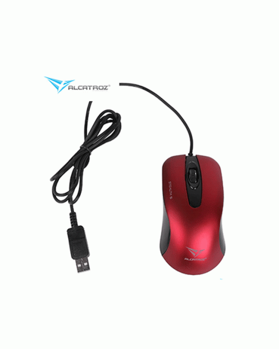 Gaming Mouse Alcatroz Silent Stealth 5 - 1200 Dpi (S5MR) - Red