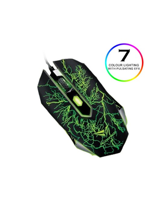 Gaming Mouse Alcatroz Xcraftcle - 2400 Dpi (XCRAFTCLE) - Black Green