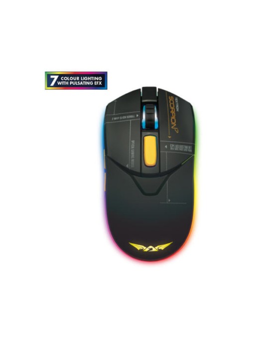 Gaming Mouse Armageddon Scorpion 7 - 4800 Dpi - Black