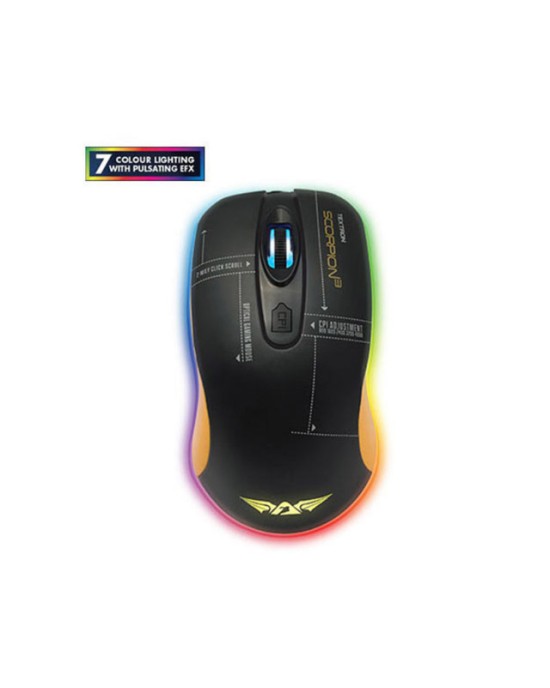 Gaming Mouse Armaggeddon Scorpion 3 - 4800 Dpi - Black