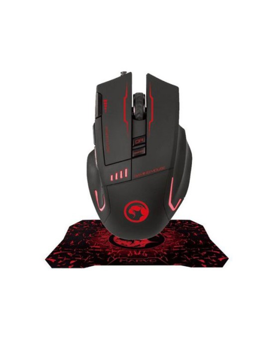 Gaming Mouse and MousePad Marvo G909 - 3200 Dpi - Black